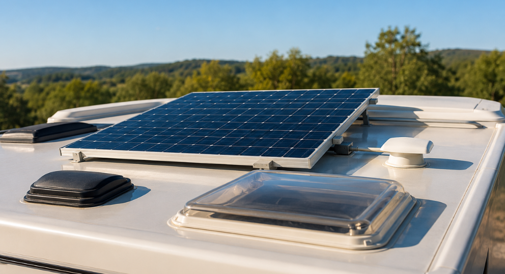 Autocaravana con placa solar, problemas y solcuiones para el rendimiento.